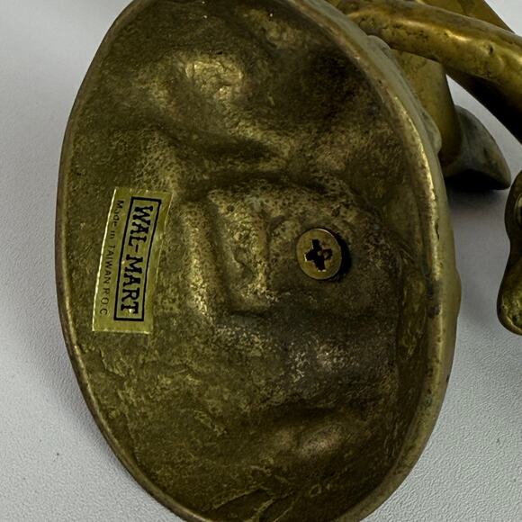 Vintage Brass Lovebird Statue Walmart Collectible Home Decor 4.5 in 1.6 lb - Picture 12 of 15